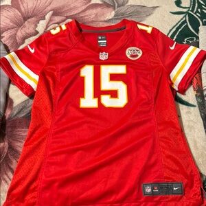 Nike Red and White Football Jersey